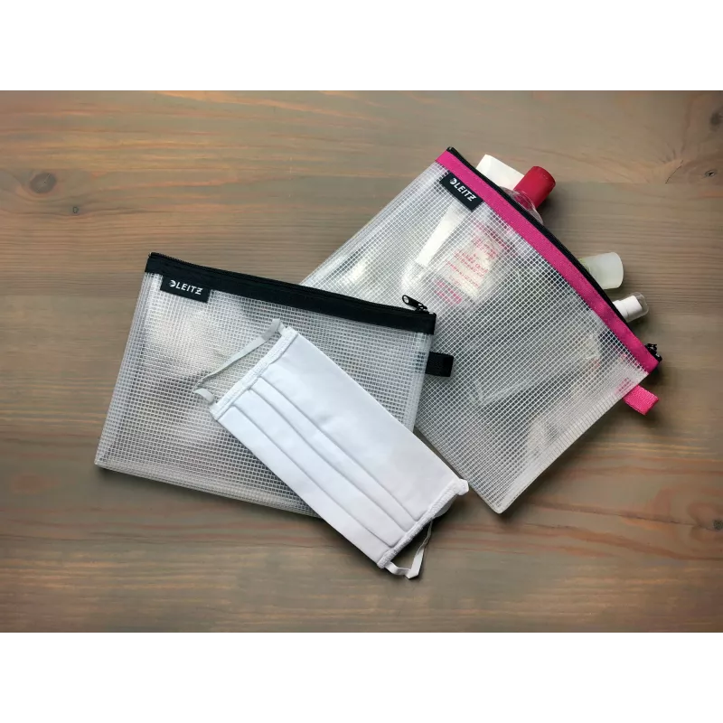 Leitz Travel Pouch αδιάβροχη WOW Medium, unisex, τσάντα αξεσουάρ, Medium, φερμουάρ, αδιάβροχη, μπλε