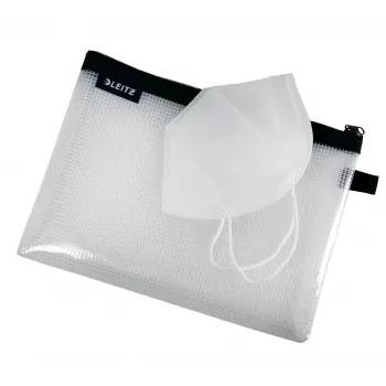 Leitz Travel Pouch αδιάβροχη WOW Medium, unisex, τσάντα αξεσουάρ, Medium, φερμουάρ, αδιάβροχη, μαύρη