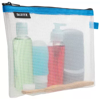 Leitz Travel Pouch Cosmetic αδιάβροχη WOW, unisex, νεσεσέρ, One Size, φερμουάρ, αδιάβροχη, μπλε
