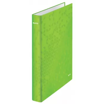 Leitz Ringbinder WOW Laminierter A4+ 2DR/25mm, A4+, δακτύλιος D, χαρτόνι, πράσινο, 250 φύλλα, 80 g/m²