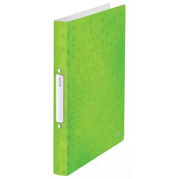 Leitz Ringbinder WOW PP A4 2RR/25mm, A4, στρογγυλός δακτύλιος, πολυπροπυλένιο (PP), πράσινο, 190 φύλλα, 80 g/m²