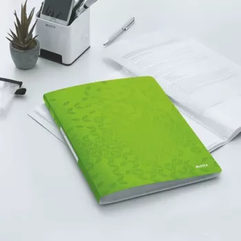 Leitz Display-Buch WOW PP 40 θήκες, πράσινο, πολυπροπυλένιο (PP), 40 θήκες, 40 φύλλα, κατακόρυφο, A4