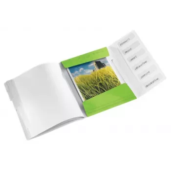 Leitz Divider Book WOW PP 6 καρτέλες, συμβατικός φάκελος αρχείου, A4, πολυπροπυλένιο (PP), πράσινο, γυαλιστερό, 200 φύλλα