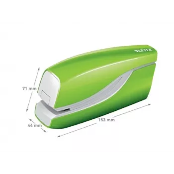 Leitz NeXXt συρραπτικό με μπαταρία WOW 5566, 10 φύλλα, μπροστινή φόρτωση, 1 cm, πλαστικό, πράσινο, μπαταρία