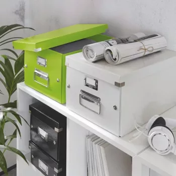 Leitz Click & Store WOW Medium Storage Box, πράσινο, χαρτόνι, 281 mm, 370 mm, 200 mm, 900 g