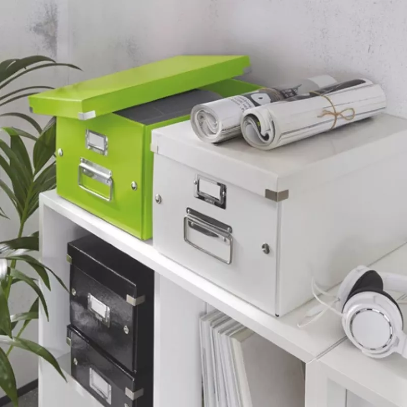 Leitz Click & Store WOW Medium Storage Box, πράσινο, χαρτόνι, 281 mm, 370 mm, 200 mm, 900 g