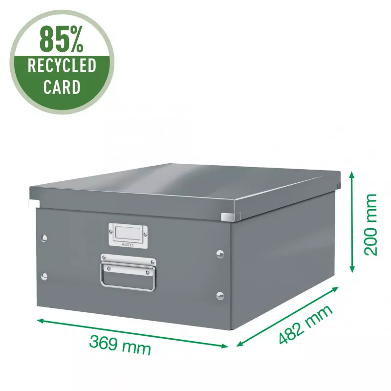 Leitz Click & Store WOW große Aufbewahrungsbox, πράσινο, χαρτόνι, 369 mm, 482 mm, 200 mm