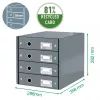 Leitz Click & Store WOW συρτάρι (4 συρτάρια), πράσινο, χαρτόνι, 286 mm, 356 mm, 282 mm