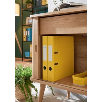 Leitz 180° Cosy Ordner Soft Touch 50mm, A4, χαρτόνι, κίτρινο, ανάγλυφη επιφάνεια, 350 φύλλα, 80 g/m²