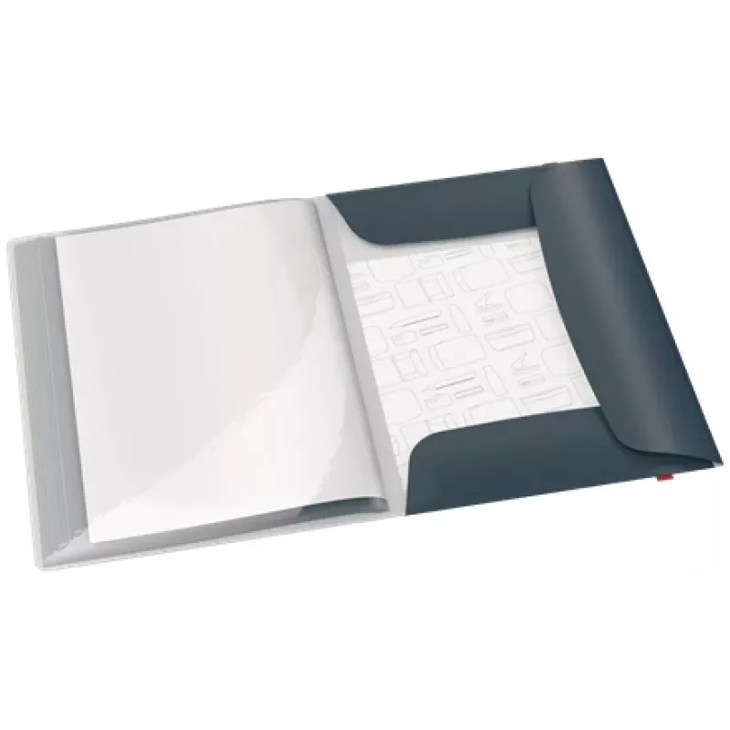 Leitz Cosy Mobile Display Book Plus, γκρι, πολυπροπυλένιο (PP), 20 θήκες, κατακόρυφο, A4, 231 mm