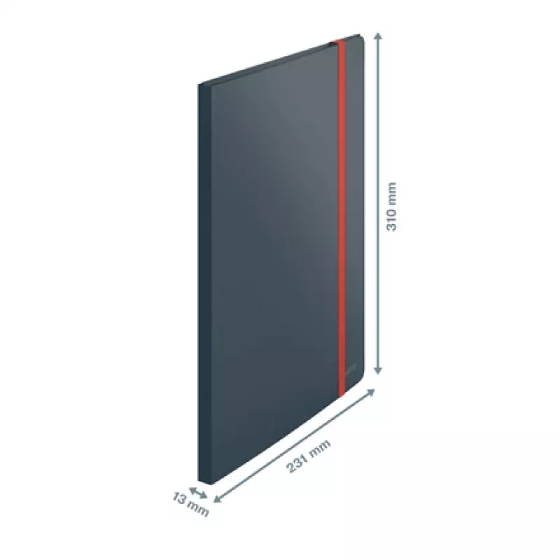 Leitz Cosy Mobile Display Book Plus, γκρι, πολυπροπυλένιο (PP), 20 θήκες, κατακόρυφο, A4, 231 mm
