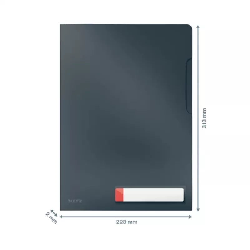 Leitz Cosy Privacy Folder, συμβατικός φάκελος αρχείου, A4, πολυπροπυλένιο (PP), μαύρο, ματ, κατακόρυφο