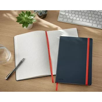Leitz Cosy Σημειωματάριο Soft Touch καρό με σκληρό εξώφυλλο, μονόχρωμο, μαύρο, B5, 80 φύλλα, ματ, 100 g/m²
