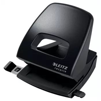 Leitz NeXXt Recycle Διατρητικό, 30 φύλλων, μαύρο, πλαστικό, 8 cm, 5,5 mm, A6