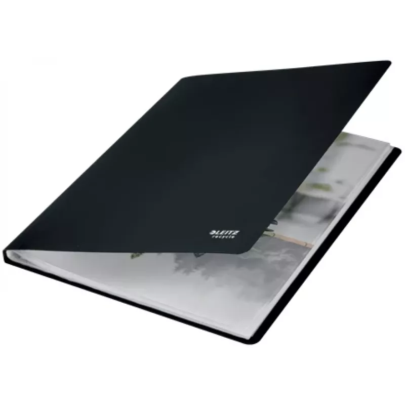 Leitz Recycle Display Book, μαύρο, πολυπροπυλένιο (PP), 40 θήκες, κατακόρυφο, A4, 231 mm