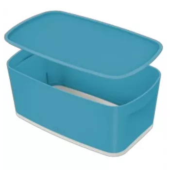 Leitz MyBox Cosy Small με καπάκι, κουτί αποθήκευσης, κουτί αποθήκευσης, μπλε, ορθογώνιο, πλαστικό, μονόχρωμο, εσωτερικός χώρος
