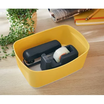 Leitz MyBox Cosy Δίσκος αποθήκευσης, δίσκος αποθήκευσης, κίτρινο, ορθογώνιο, πλαστικό, μονόχρωμο, 246 mm