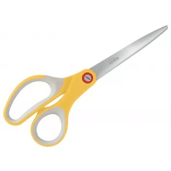 Leitz Cosy Titanium Ψαλίδι γραφείου 205 mm, Ενήλικες, ίσια κοπή, Απλό, Γκρι, Κίτρινο, Ανοξείδωτο ατσάλι, Ψαλίδι γραφείου