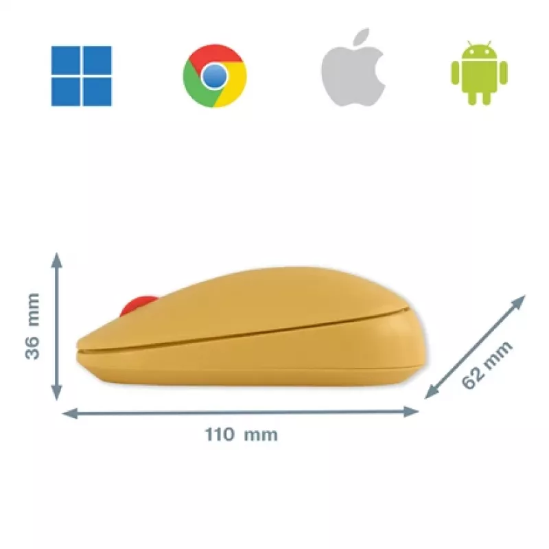 Leitz Cosy Ασύρματο ποντίκι, αμφίχειρο, RF Wireless + Bluetooth, 4000 DPI, Πορτοκαλί