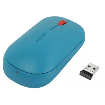 Leitz Cosy Ασύρματο ποντίκι, αμφίχειρο, RF Wireless + Bluetooth, 4000 DPI, Μπλε
