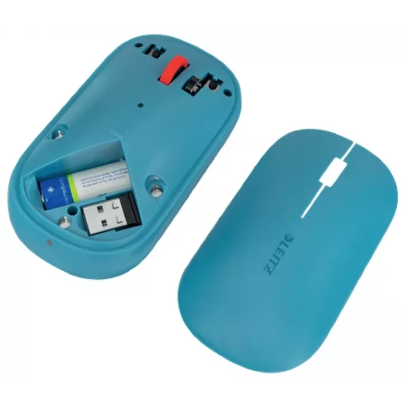 Leitz Cosy Ασύρματο ποντίκι, αμφίχειρο, RF Wireless + Bluetooth, 4000 DPI, Μπλε
