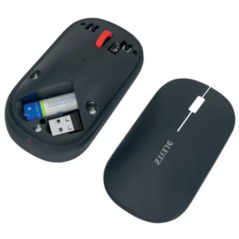 Leitz Cosy Ασύρματο ποντίκι, αμφίχειρο, RF Wireless + Bluetooth, 4000 DPI, Γκρι