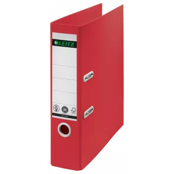 Leitz 180° Recycle φάκελος αρχειοθέτησης με μοχλό, A4, στρογγυλός δακτύλιος, αποθήκευση, χαρτόνι, κόκκινο, κόκκινο
