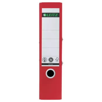 Leitz 180° Recycle φάκελος αρχειοθέτησης με μοχλό, A4, στρογγυλός δακτύλιος, αποθήκευση, χαρτόνι, κόκκινο, κόκκινο