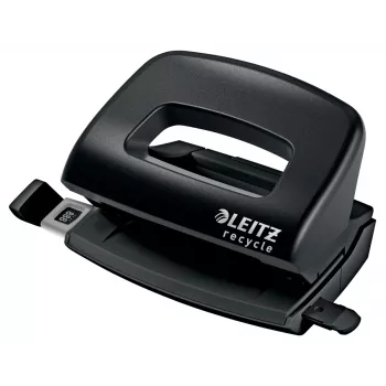 Leitz NeXXt Recycle μίνι διακορευτής, 10 φύλλα, μαύρο, πλαστικό, 8 cm, 5,5 mm, A4