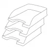 Leitz Recycle δίσκος εγγράφων, πλαστικό, μαύρο, A4+, A4, A4+, 1 συρτάρι, 255 x 70 x 357 mm