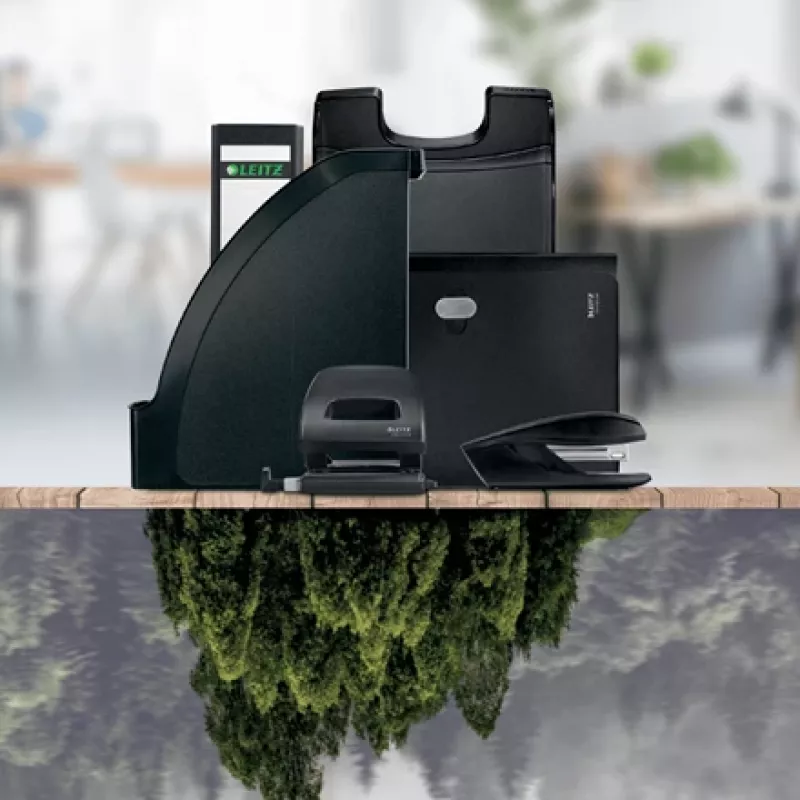 Leitz Recycle δίσκος εγγράφων, πλαστικό, μαύρο, A4+, A4, A4+, 1 συρτάρι, 255 x 70 x 357 mm