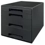 Leitz Recycle Drawer Cabinet, 4 συρτάρια, πλαστικό, μαύρο, 1 τεμ., 287 mm, 270 mm