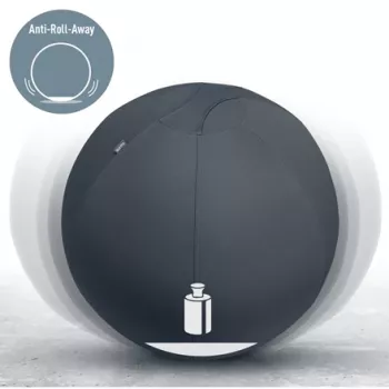 Leitz Ergo Active μπάλα καθίσματος με λειτουργία στοπ 65 cm, γκρι, full-size, 150 kg, TÜV, 65 cm, 2,87 kg