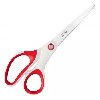 Leitz WOW Titanium Ψαλίδι γραφείου 205 mm, Ενήλικες, Ίσιο κόψιμο, Μεμονωμένο, Κόκκινο, Λευκό, Ανοξείδωτο ατσάλι, Ψαλίδι γραφείου