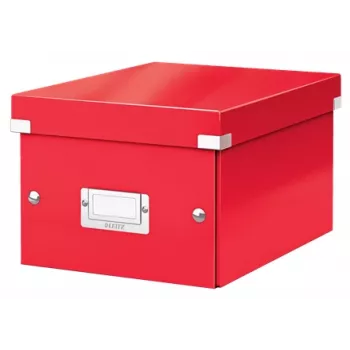 Leitz Click & Store WOW Μικρό κουτί αποθήκευσης, Κουτί αποθήκευσης, Κόκκινο, Ορθογώνιο, Χαρτόνι, Μονόχρωμο, Εσωτερικός χώρος