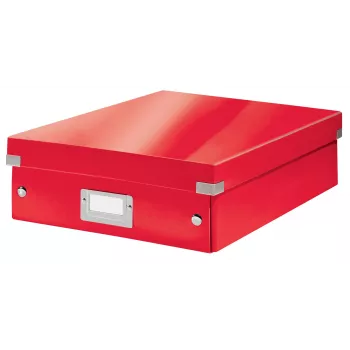 Leitz Click & Store WOW Medium Organiser Box, Κουτί αποθήκευσης, Κόκκινο, Ορθογώνιο, Χαρτόνι, Μονόχρωμο, Εσωτερικός χώρος