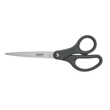 Leitz Ψαλίδι Titanium 180 mm, Ενήλικες, ίσιο κόψιμο, Γκρι, Ατσάλι σατέν, Ανοξείδωτο ατσάλι, Ψαλίδι γραφείου, Πολυπροπυλένιο