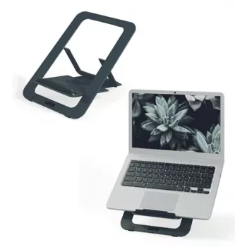 Leitz Ergo Aluminium Ultra-Flat ρυθμιζόμενου ύψους βάση laptop, Βραχίονας laptop & tablet, Σκούρο γκρι, Αλουμίνιο, 25,4 cm (10 ίντσες), 43,2 cm (17 ίντσες), 25,4 cm (10 ίντσες)