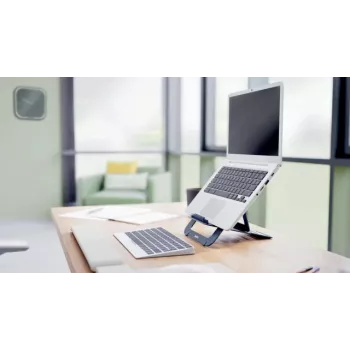 Leitz Ergo Aluminium Ultra-Flat ρυθμιζόμενου ύψους βάση laptop, Βραχίονας laptop & tablet, Σκούρο γκρι, Αλουμίνιο, 25,4 cm (10 ίντσες), 43,2 cm (17 ίντσες), 25,4 cm (10 ίντσες)