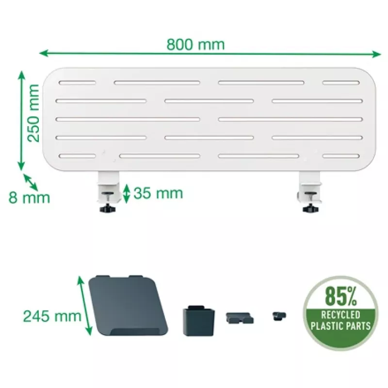 Leitz Ergo Pegboard Οργανωτής γραφείου με βάση laptop, 80x25 cm