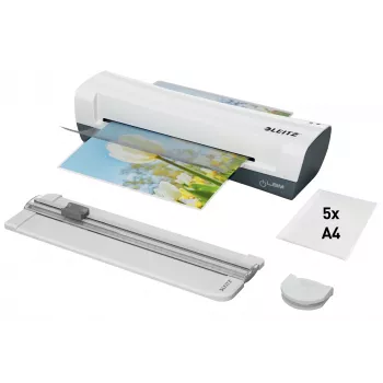 Leitz iLAM Home 4-in-1 A4 Σετ πλαστικοποιητή, 24 cm, Θερμικός πλαστικοποιητής, 300 mm/min, 0,4 mm, A4, 100 µm