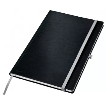 Leitz Style Σημειωματάριο A4 καρό με Hardcover, Μονόχρωμο, Μαύρο, A4, 80 φύλλα, 100 g/m², καρό χαρτί