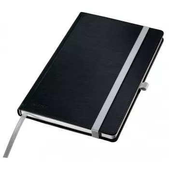 Leitz Style Σημειωματάριο A5 καρό με Hardcover, Μονόχρωμο, Μαύρο, A5, 80 φύλλα, 100 g/m², καρό χαρτί