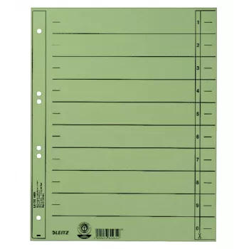 Leitz 16580055 ευρετήριο με καρτέλες αριθμητικό ευρετήριο χαρτόνι πράσινο