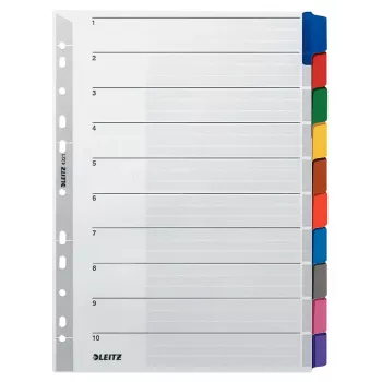 Leitz 43210000 Ευρετήριο με καρτέλες Λευκές καρτέλες χαρτόνι πολύχρωμο