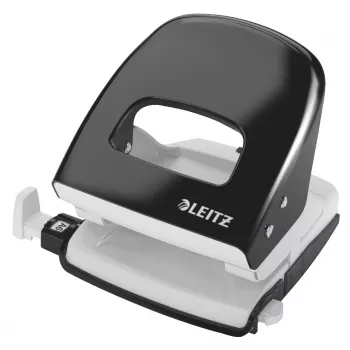 Leitz NeXXt Διακορευτής 5008, 2 οπών 30 φύλλων, 30 φύλλων, μαύρο, λευκό, μέταλλο, 3 mm, A6, 107 mm