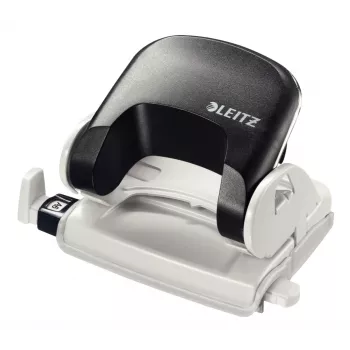 Leitz Διακορευτής 5038 NeXXt, 2 οπών, 16 φύλλων, 16 φύλλων, μαύρο, πλαστικό, 8 cm, 5,5 mm, A4, A5, A6, Folio, US-Quart, 8 x 8 x 8 cm
