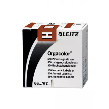 Leitz Orgacolor αυτοκόλλητη ετικέτα στρογγυλεμένο ορθογώνιο καφέ