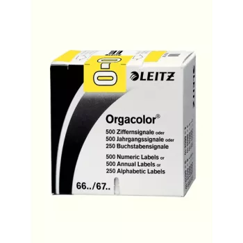 Leitz Orgacolor αυτοκόλλητες ετικέτες στρογγυλεμένο ορθογώνιο κίτρινο