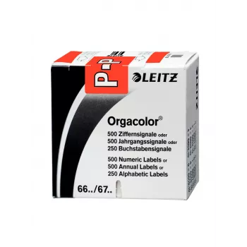 Leitz Orgacolor αυτοκόλλητη ετικέτα, στρογγυλεμένο ορθογώνιο, κόκκινο